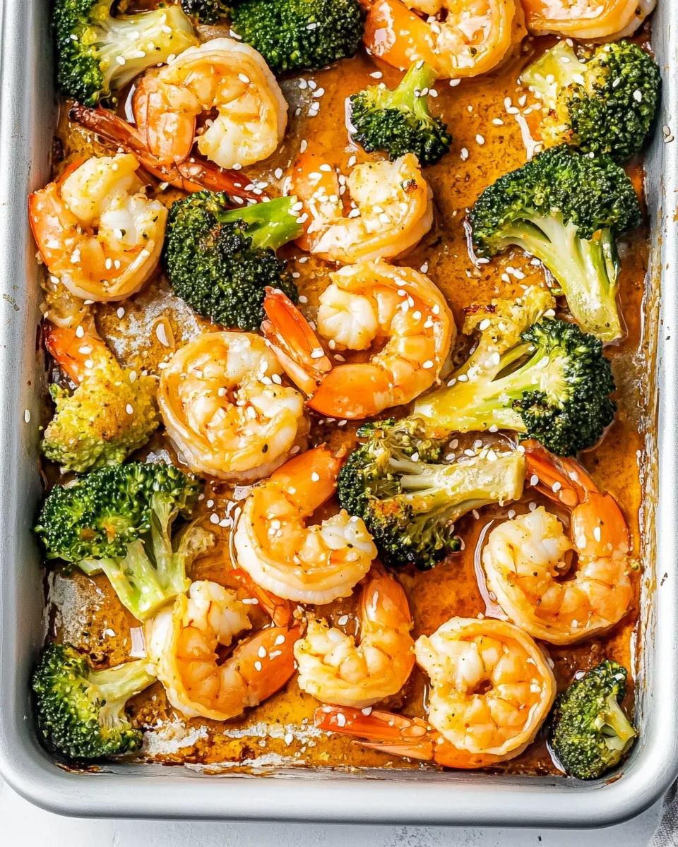 Quick Shrimp and Broccoli Sheet Pan Dinner recipe photo