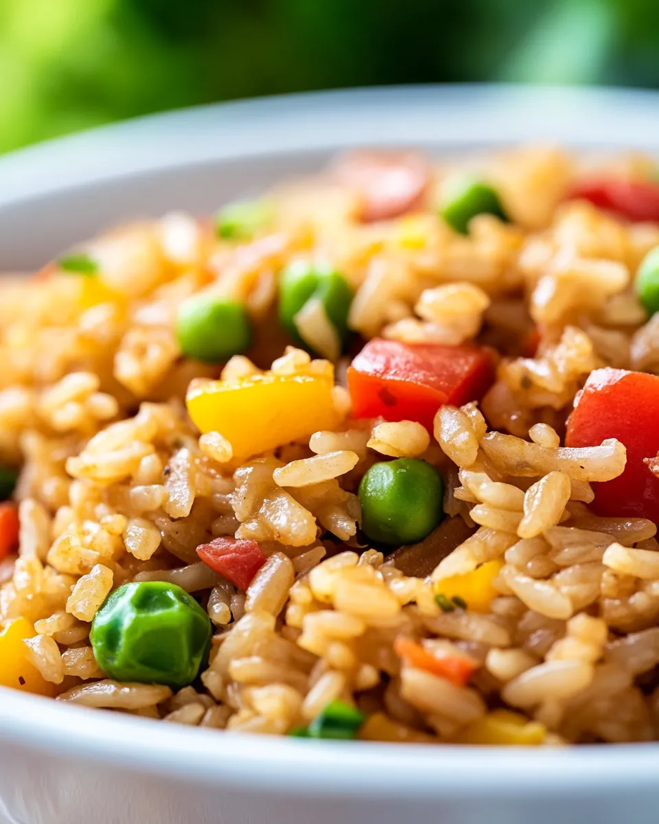 Classic Simple, Quick 10-Minute Vegetable Fried Rice Recipe image