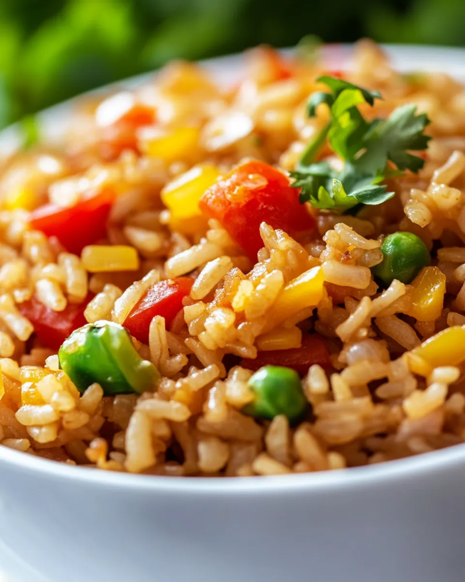 Delicious Simple, Quick 10-Minute Vegetable Fried Rice Recipe dish photo