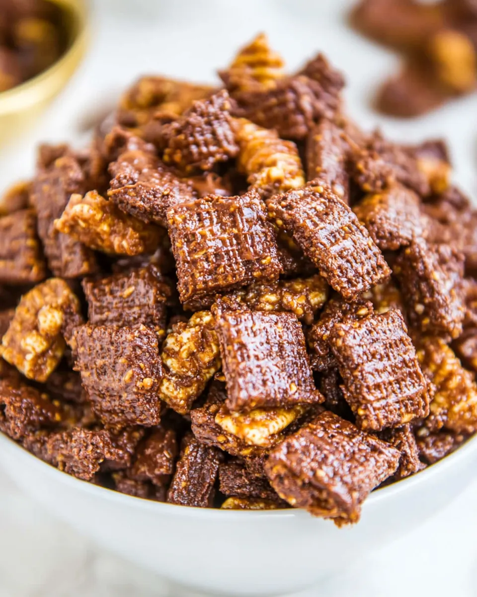 Healthy Skinny 100-Calorie Chocolate Peanut Butter Snack Mix shot