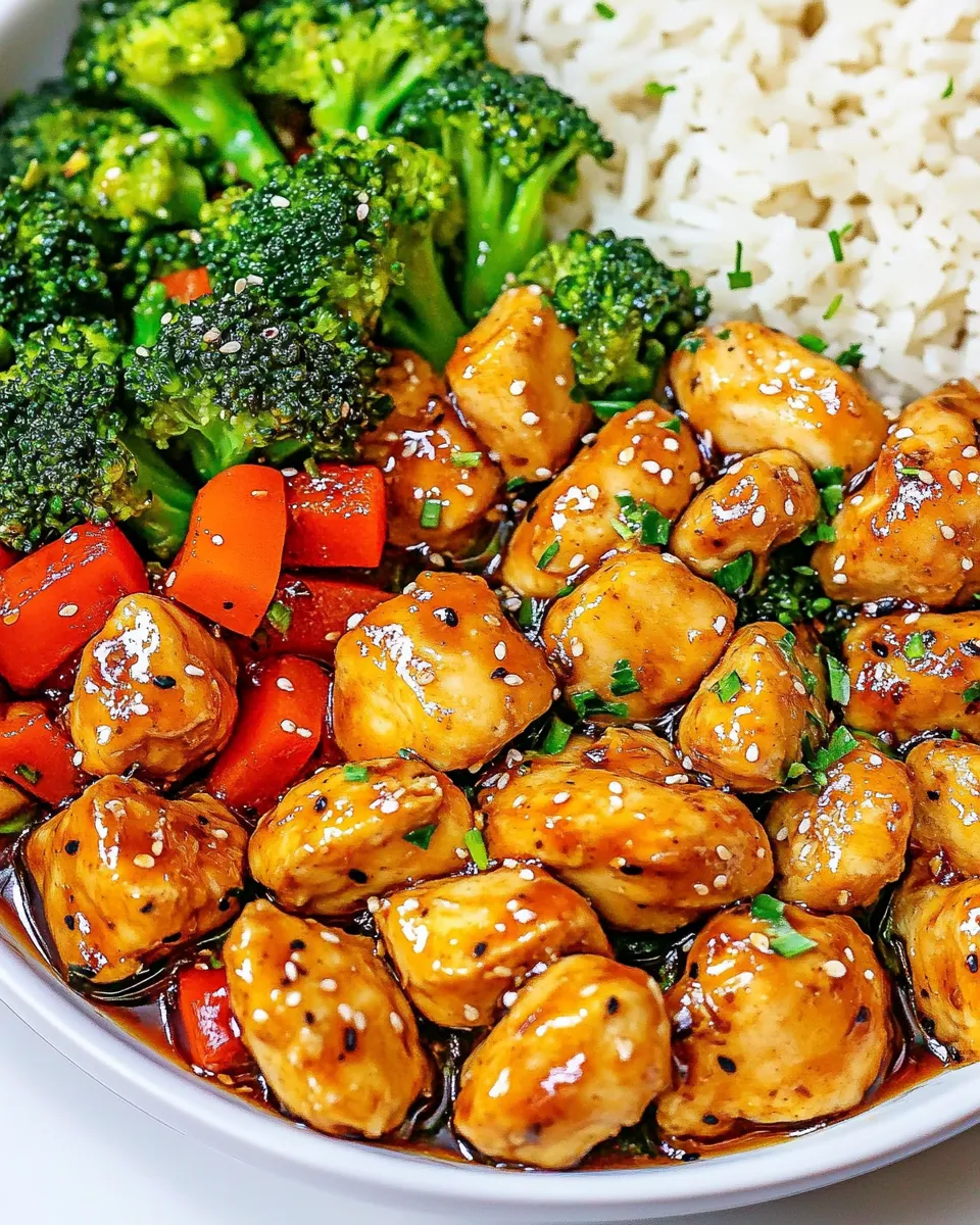 Homemade Skinny 15-Minute Sesame Chicken and Broccoli photo