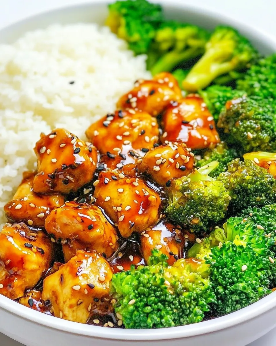 Healthy Skinny 15-Minute Sesame Chicken and Broccoli dish photo