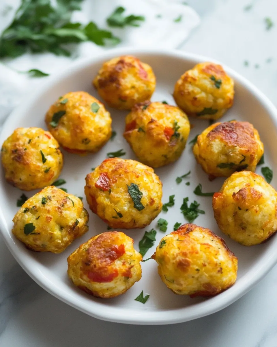 Delicious Skinny Baked Cauliflower Tots image