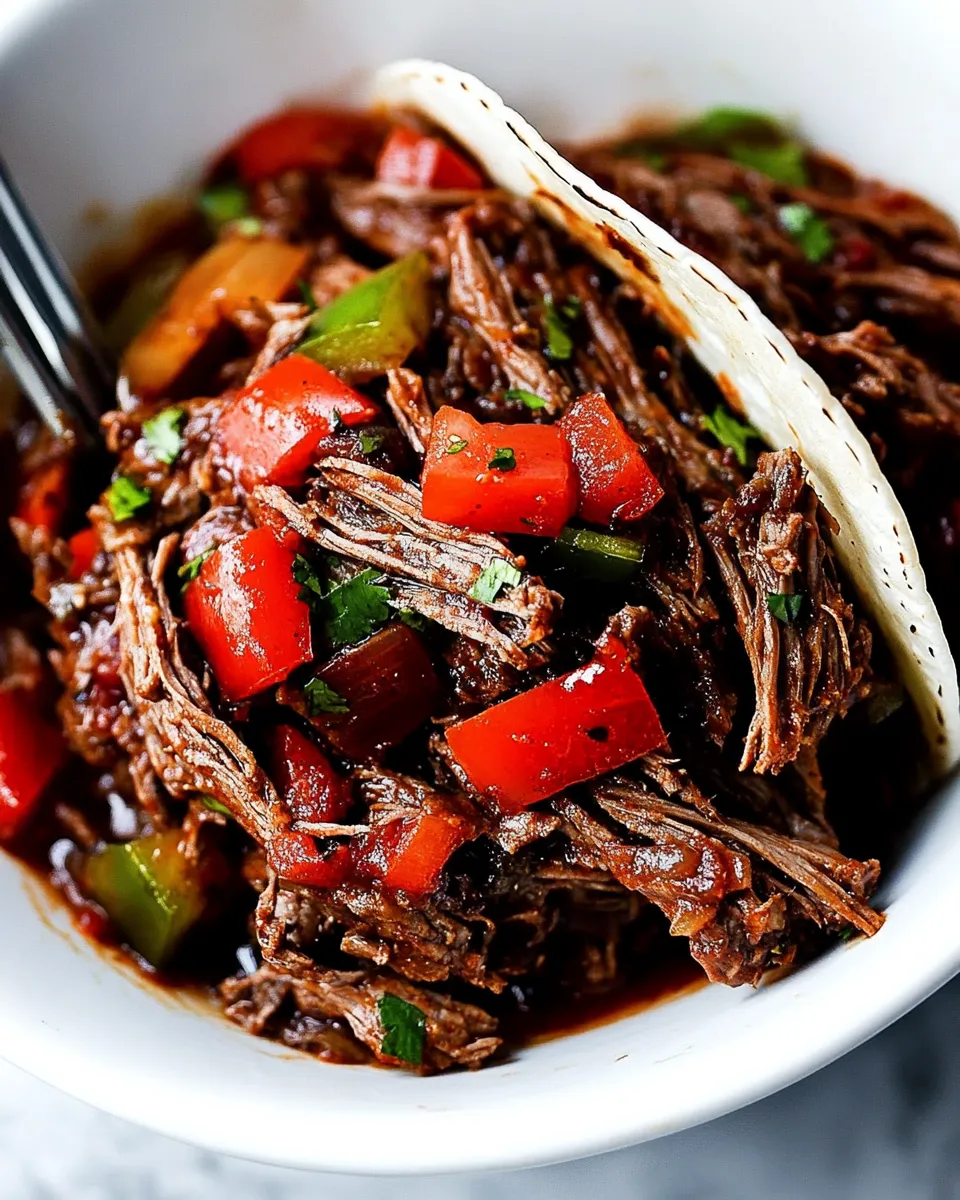 Homemade Slow Cooker Beef Carnitas Tacos photo