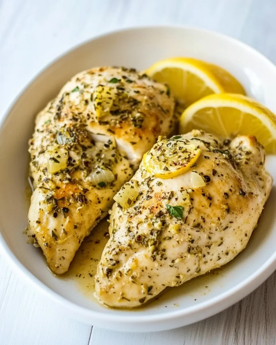 Savory Slow Cooker Greek Lemon Chicken shot