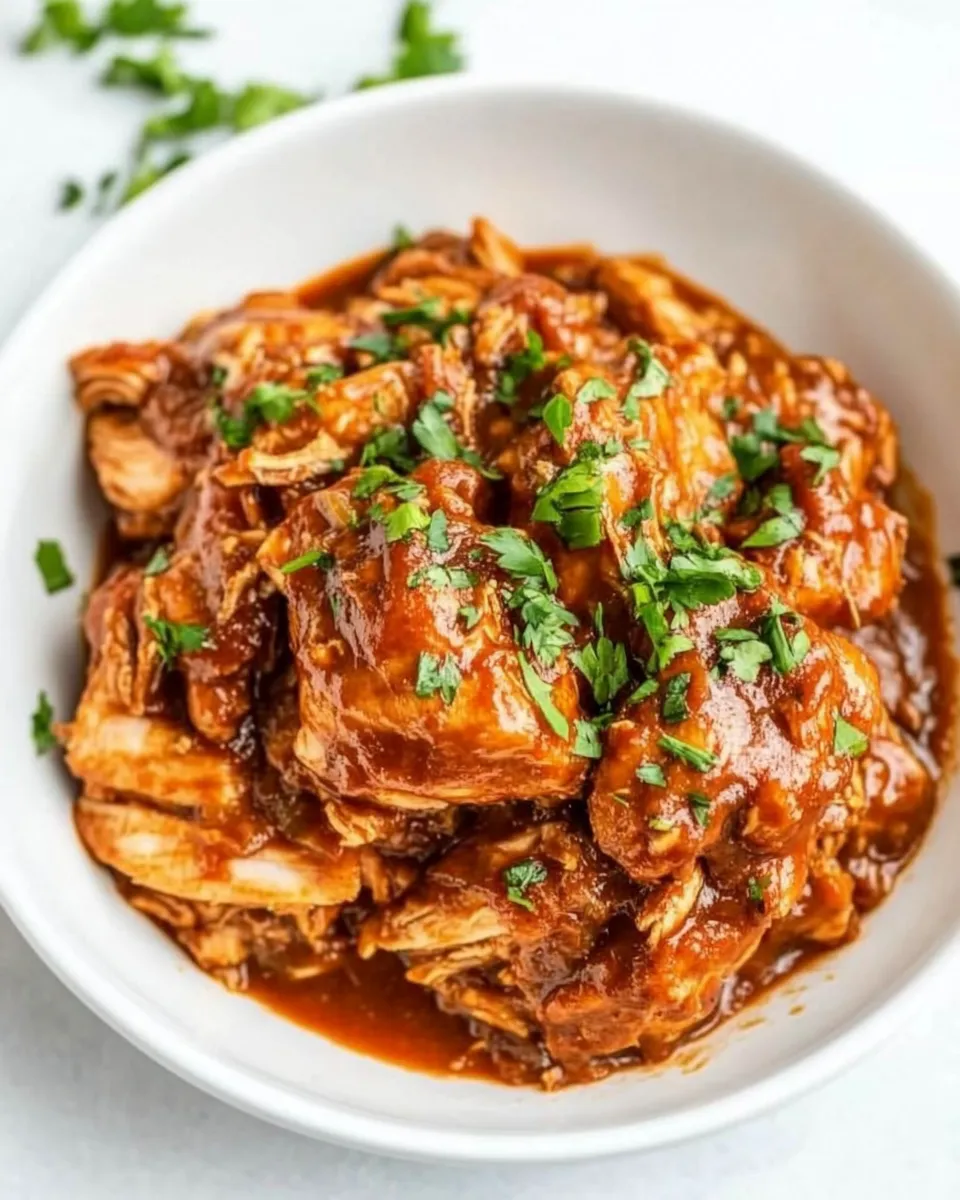 Healthy Slow Cooker Hawaiian Barbecue Chicken recipe photo