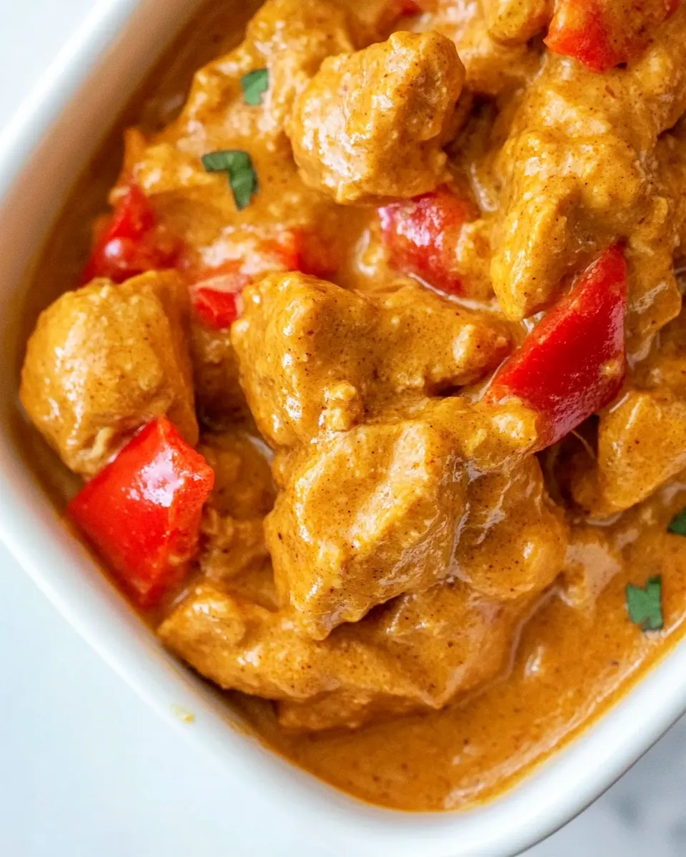 Delicious Slow Cooker Peanut Chicken shot