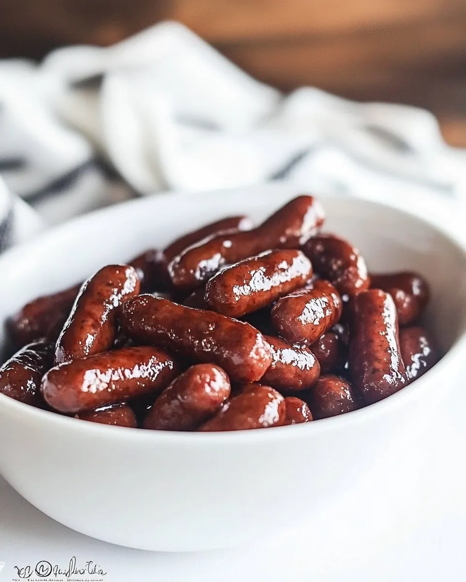 Delicious Slow Cooker Raspberry Chipotle Little Smokies image