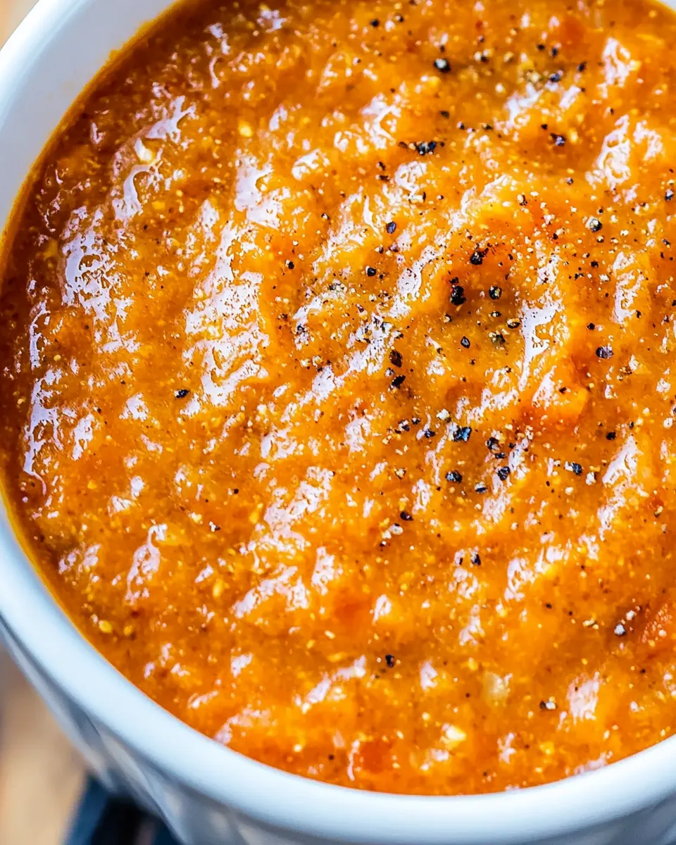 Easy Slow Cooker Tomato Soup Recipe shot