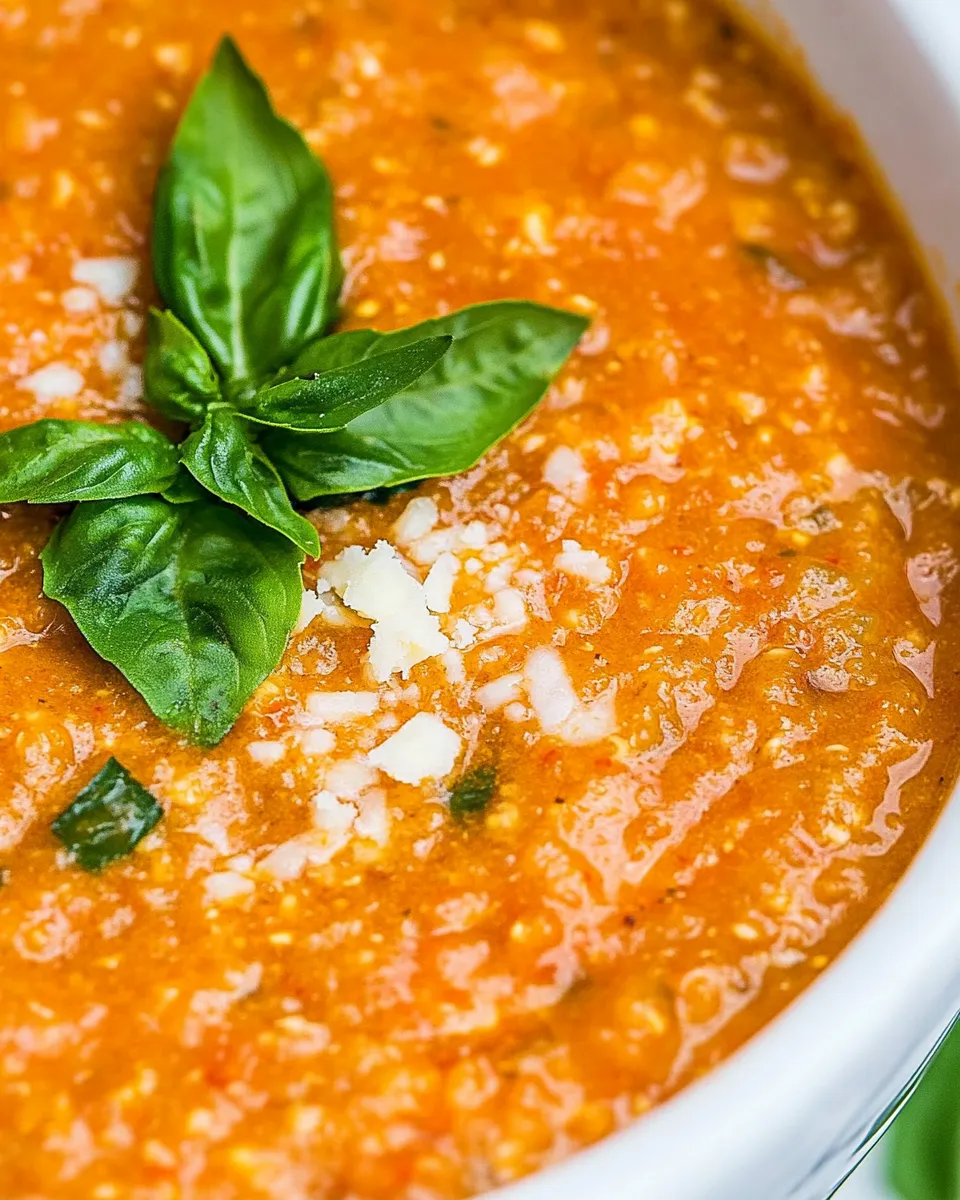 Delicious Slow Cooker Tomato Soup Recipe dish photo