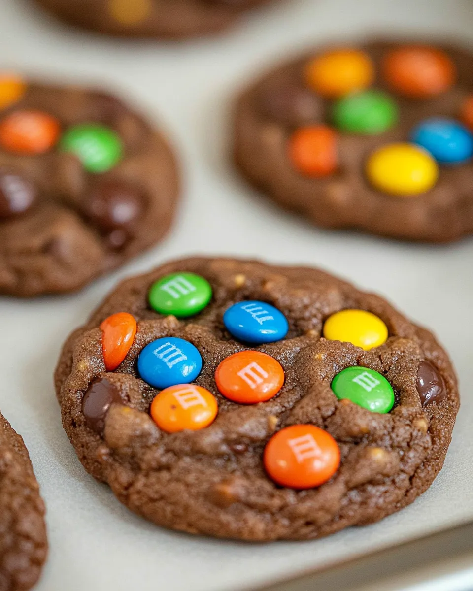 Easy Small-batch Chocolate Mini M&M Cookies recipe photo