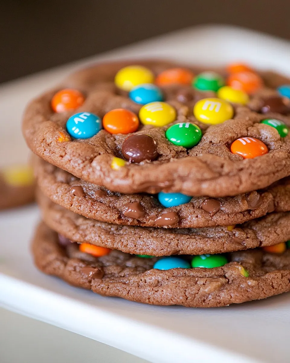 Delicious Small-batch Chocolate Mini M&M Cookies shot