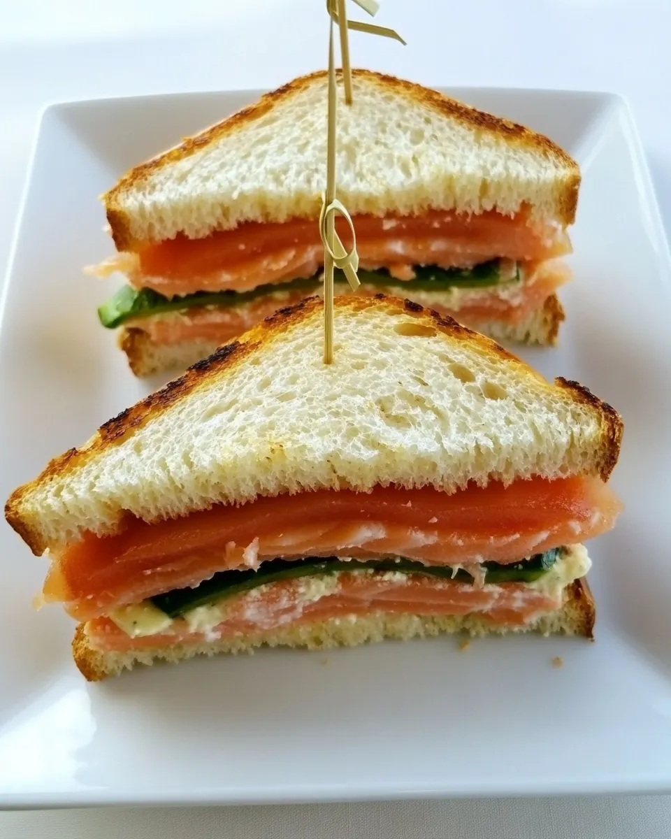 Classic Smoked Salmon Club Sandwich image