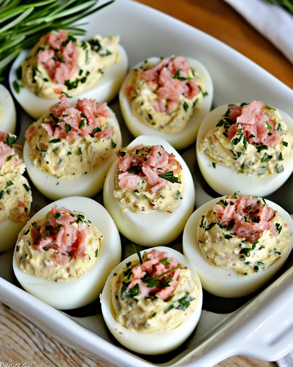 Easy Smoked Salmon Deviled Eggs Recipe photo