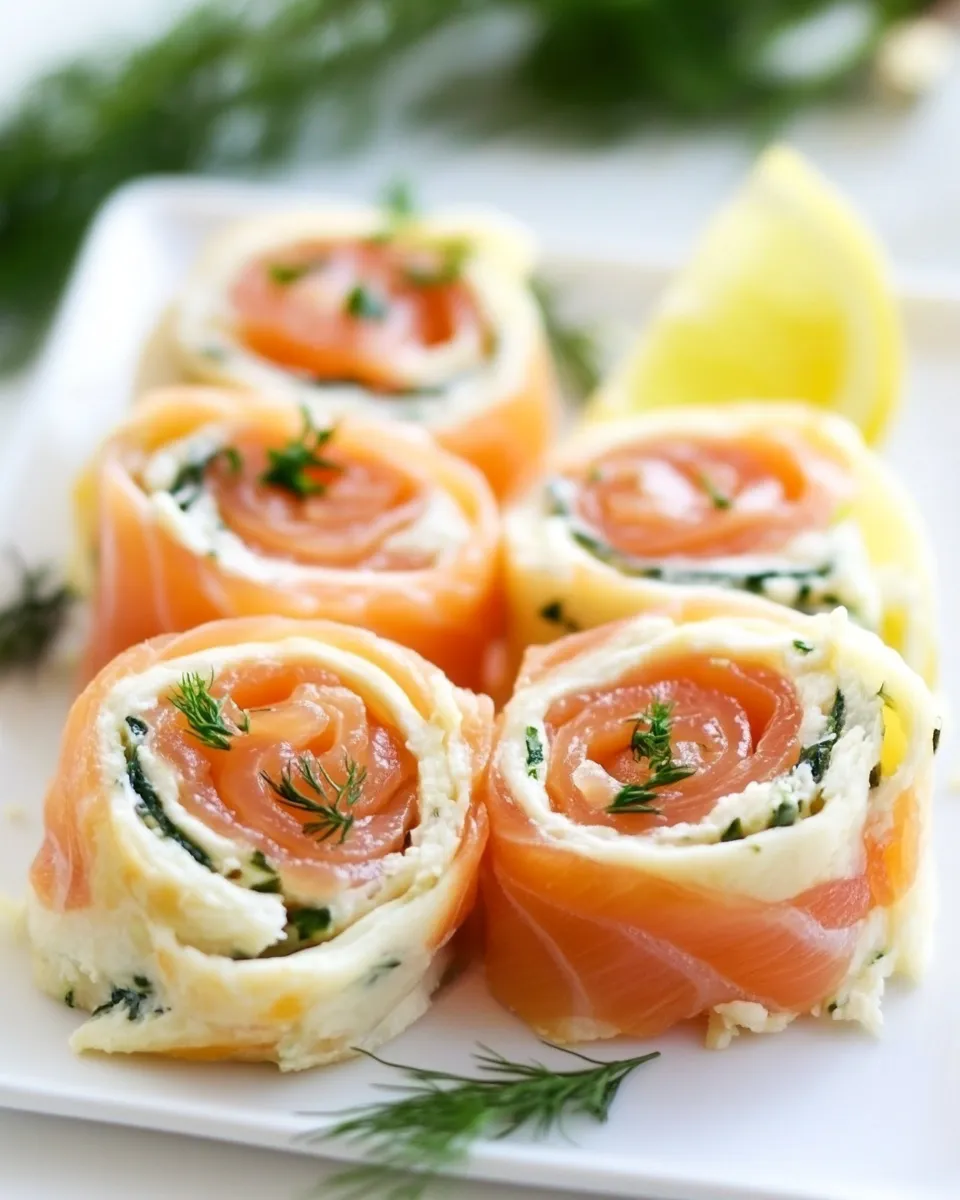 Homemade Smoked Salmon Pinwheels recipe photo