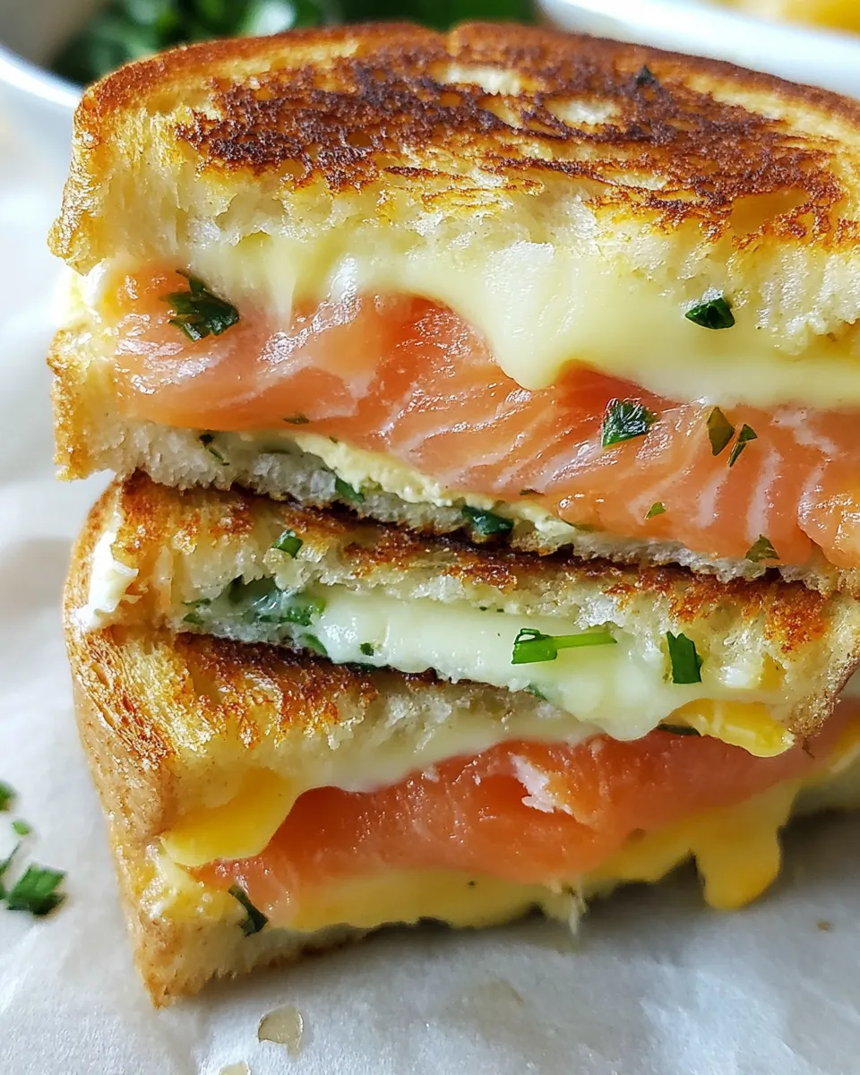 Homemade Smoked Salmon & Gruyere Grilled Cheese photo