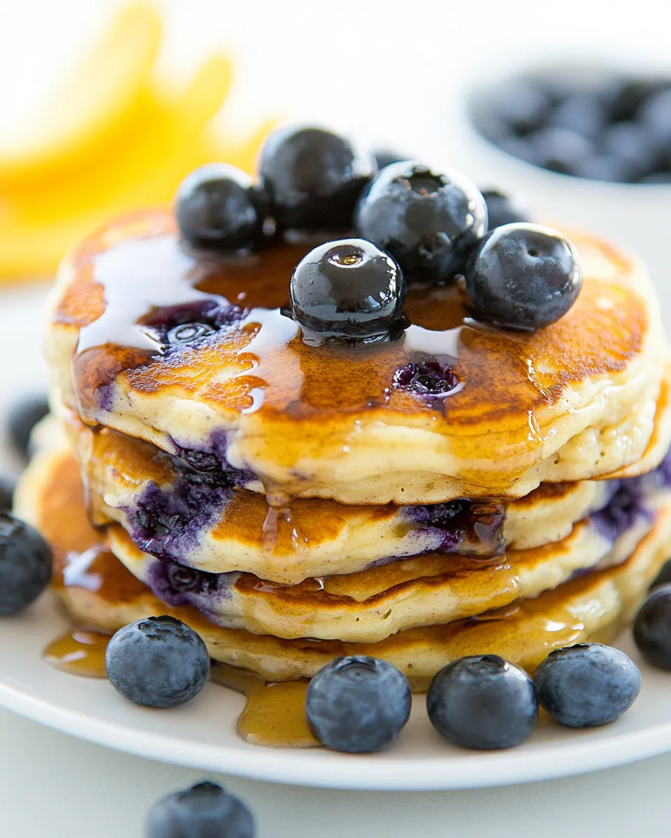 Delicious Sour Cream Blueberry Pancakes Recipe dish photo