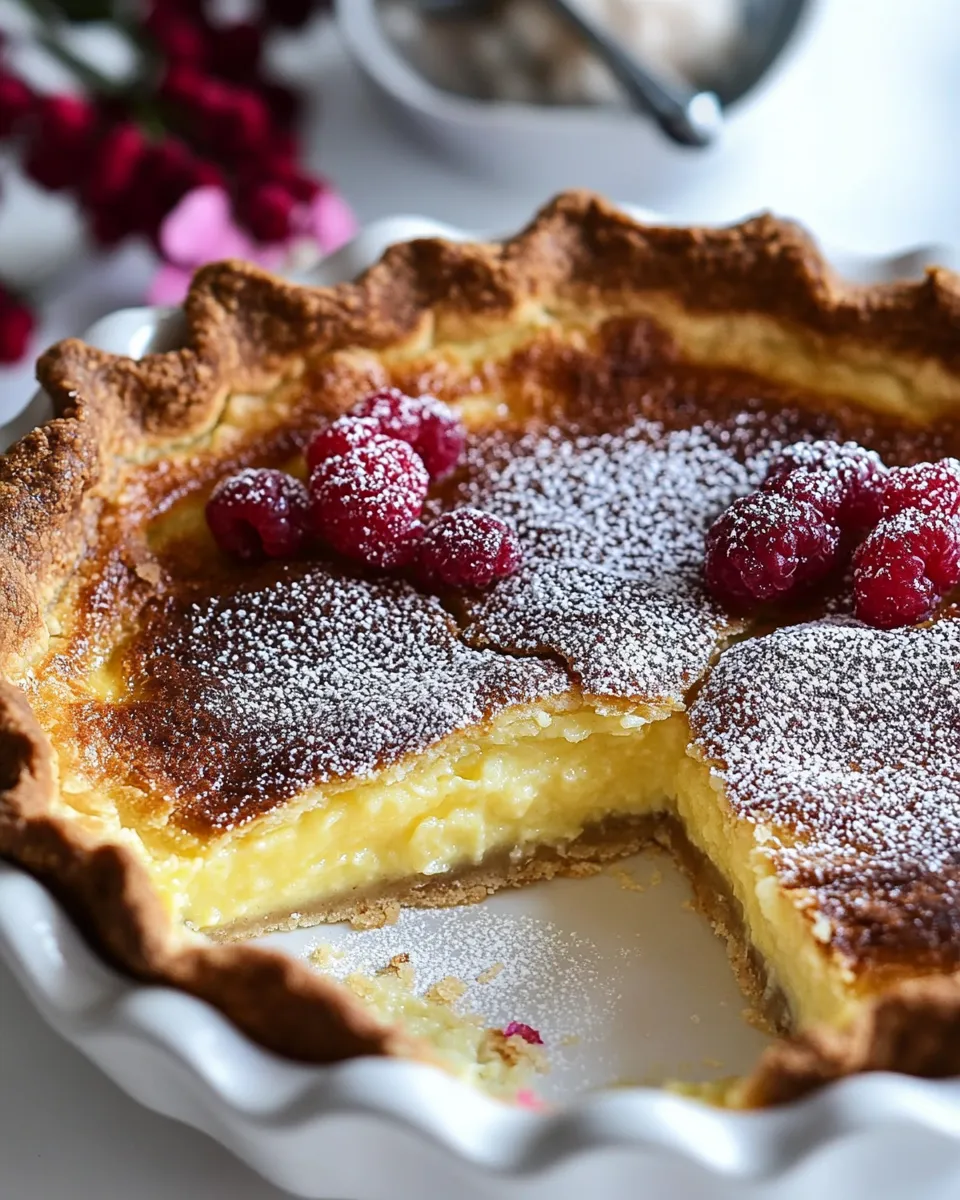 Delicious Southern Chess Pie shot