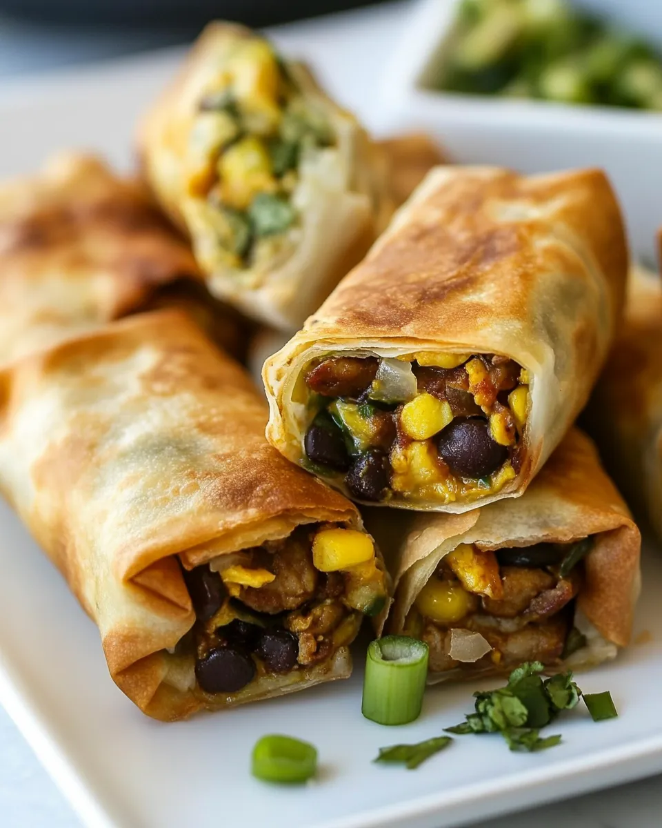 Delicious Southwest Egg RollS shot