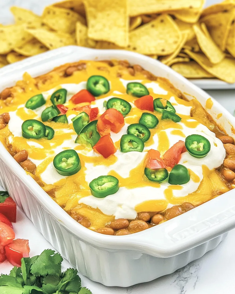 Delicious Southwestern Bean Dip shot