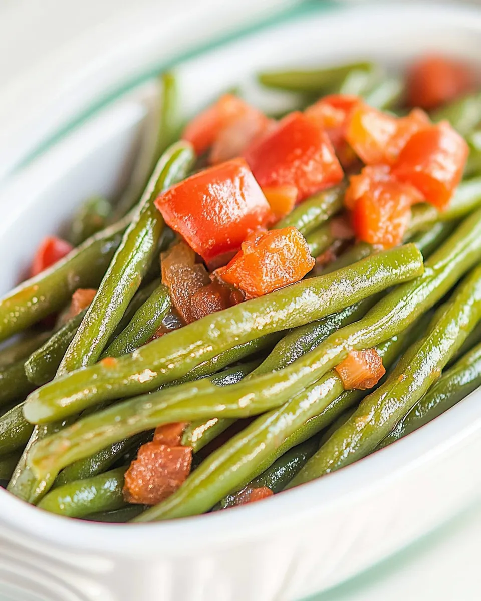 Delicious Southwestern Green Beans food shot