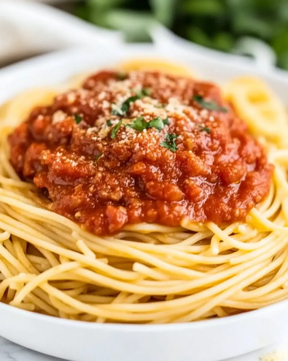 Homemade Spaghetti Marinara photo