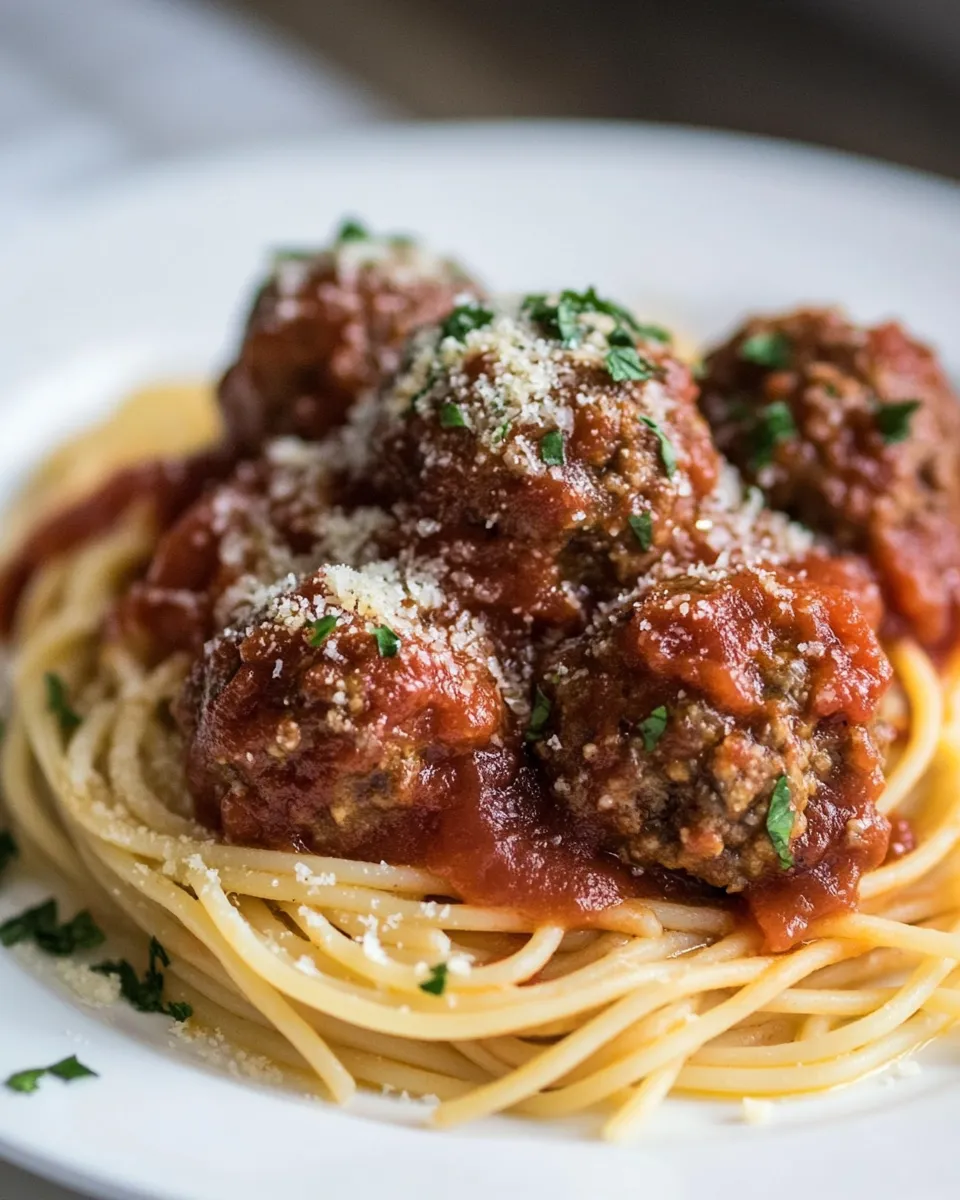 Easy Spaghetti and Meatballs Recipe shot