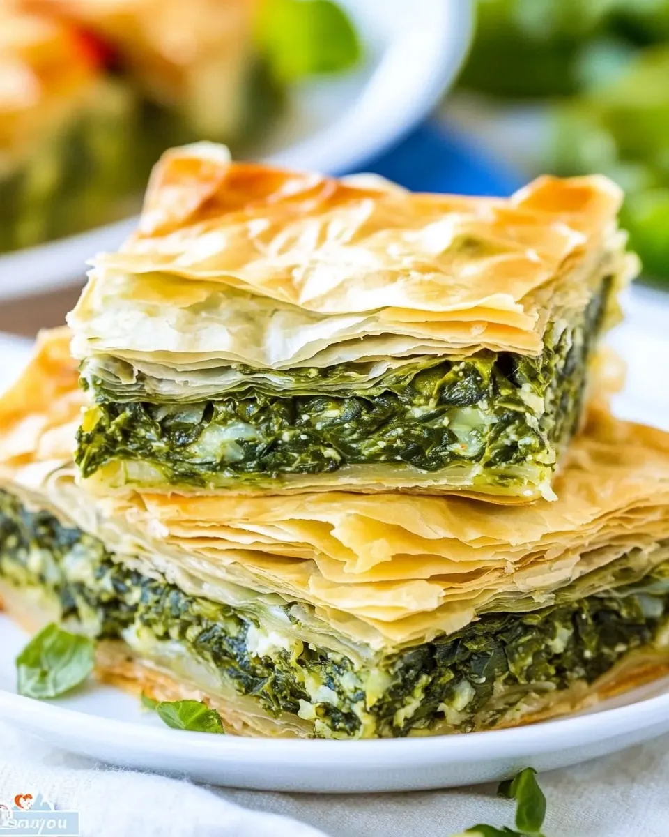 Homemade Spanakopita - Traditional Greek Spinach Pie photo