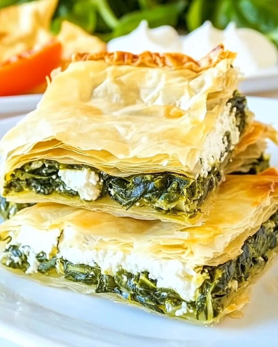 Classic Spanakopita - Traditional Greek Spinach Pie image