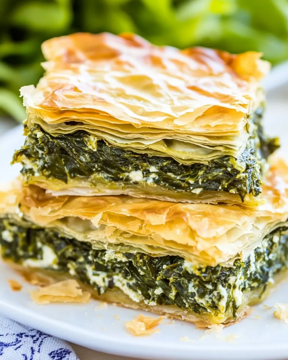 Easy Spanakopita - Traditional Greek Spinach Pie recipe photo