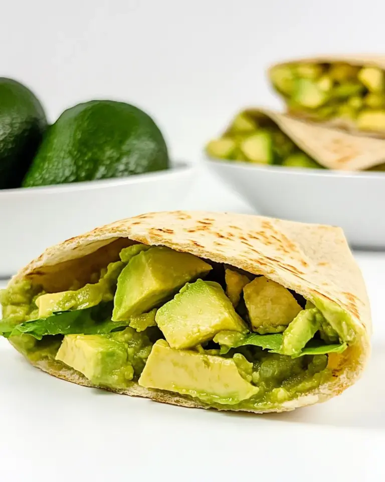 Homemade Spicy Avocado in Low-Carb Pita Bread photo