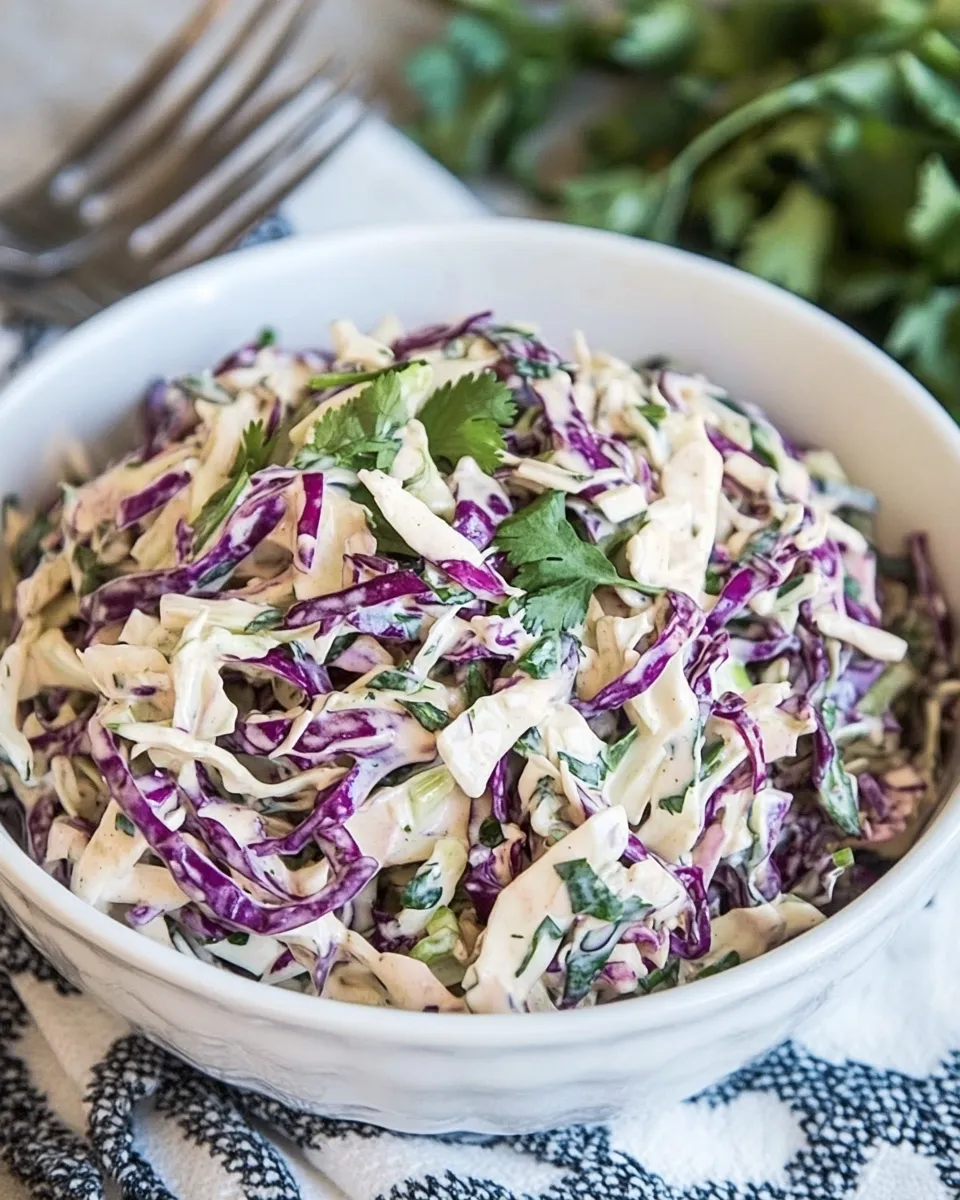 Homemade Spicy Mexican Slaw with Lime and Cilantro photo
