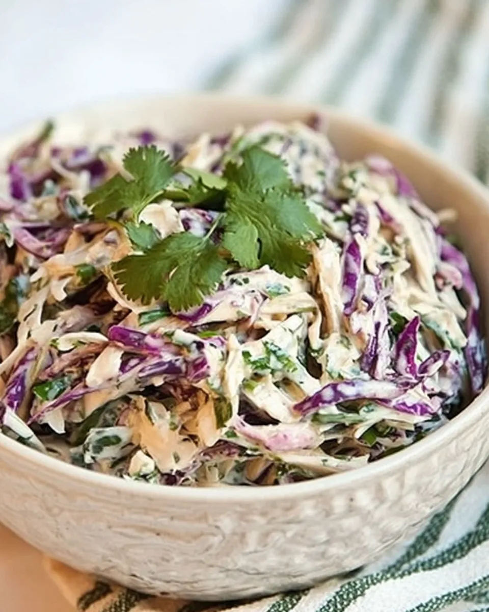 Delicious Spicy Mexican Slaw with Lime and Cilantro shot