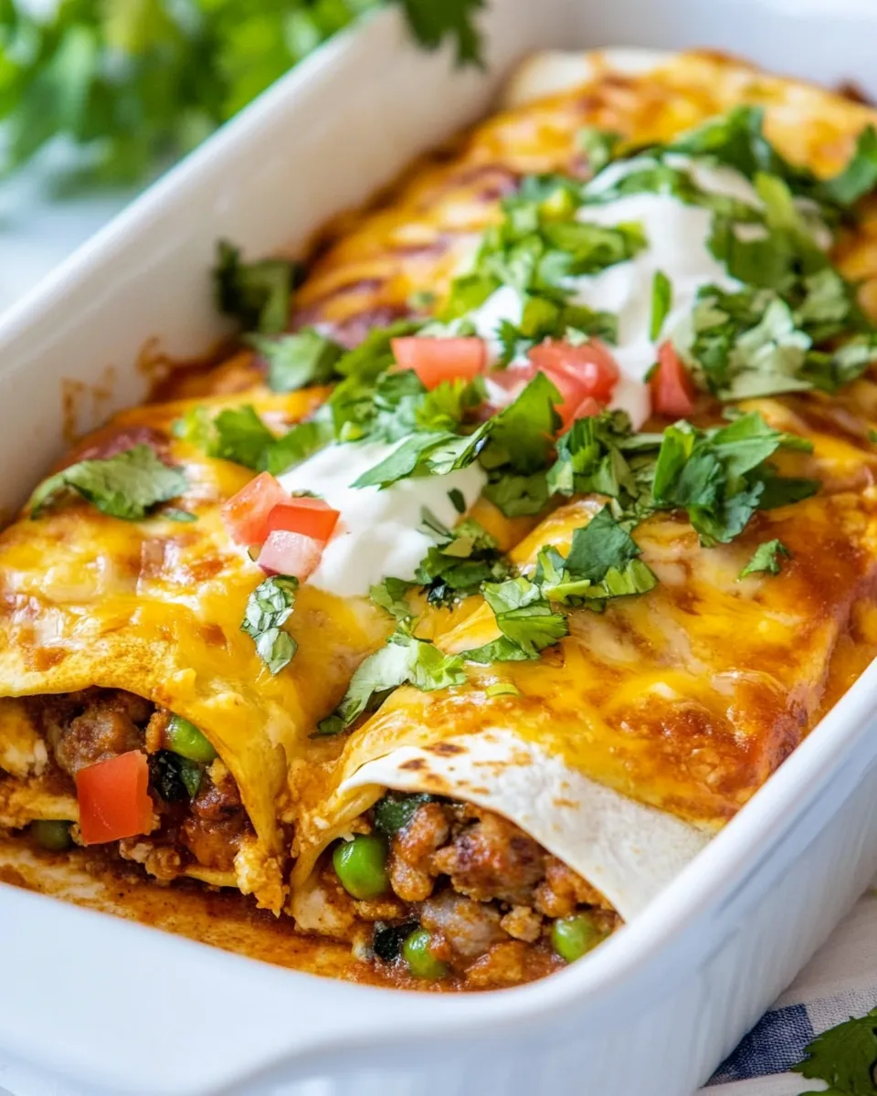 Delicious Spicy Sausage Breakfast Enchiladas image
