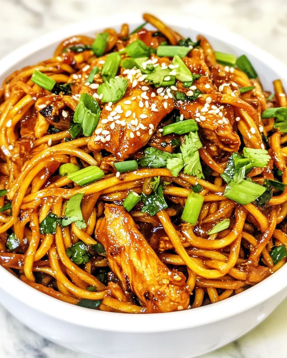 Easy Spicy Sriracha Chicken Noodles photo