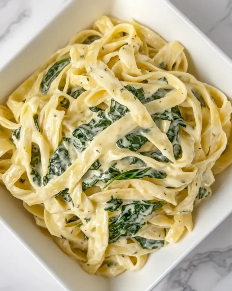 Easy Spinach Alfredo Pasta photo