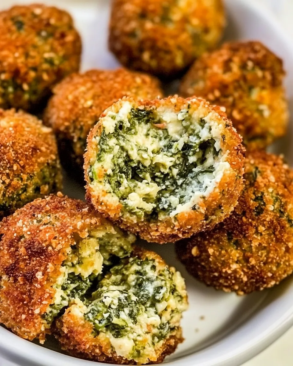 Delicious Spinach Cheese Balls shot