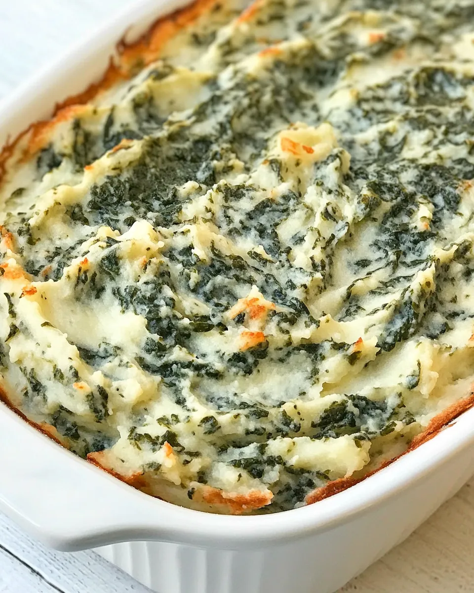 Easy Spinach Mashed Potatoes recipe photo