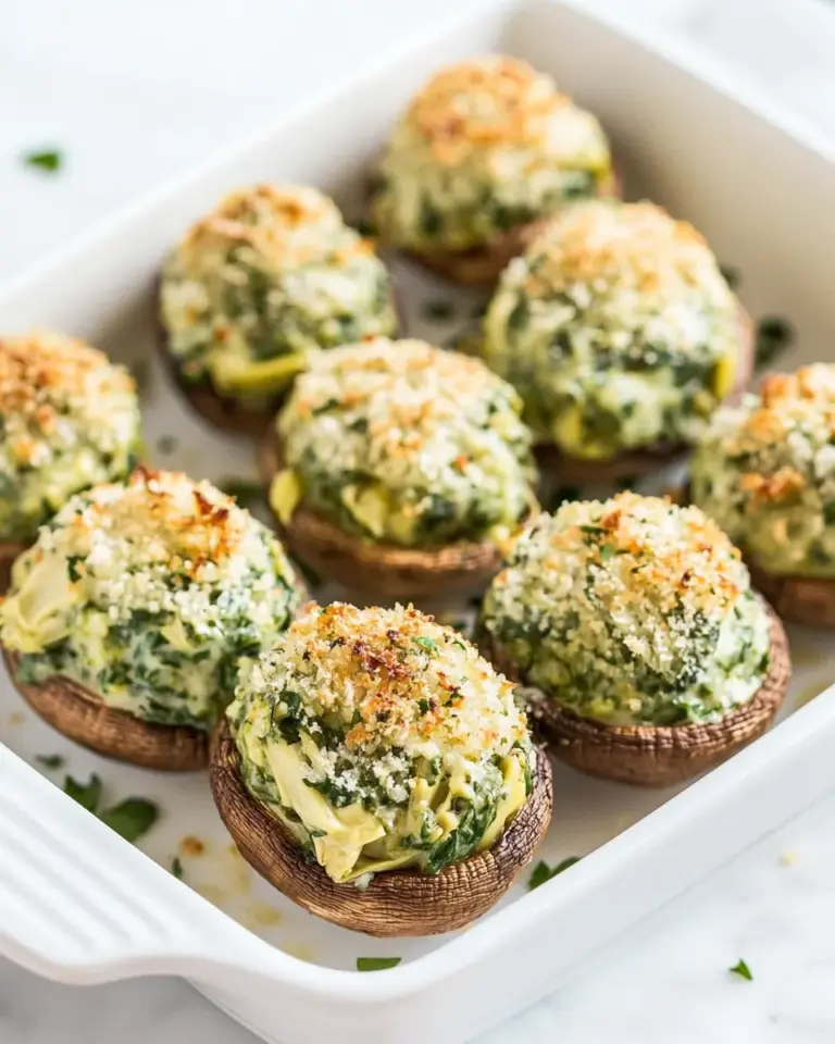 Homemade Spinach and Artichoke Stuffed Mushrooms photo