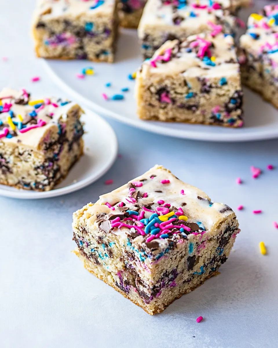 Easy Sprinkle Party Blondies photo