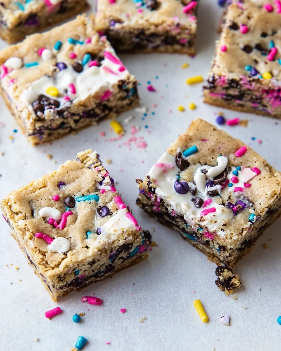 Homemade Sprinkle Party Blondies recipe photo