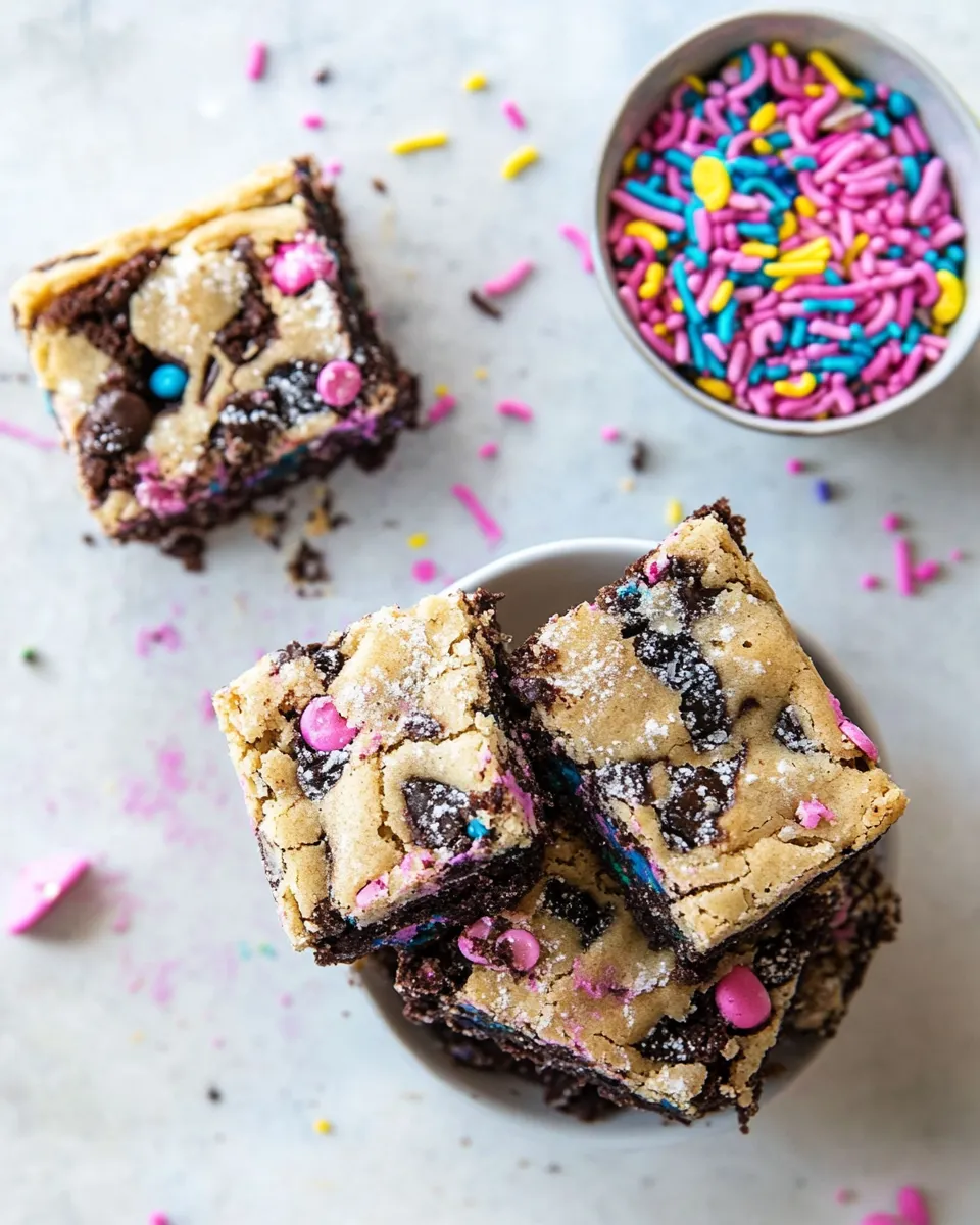 Tasty Sprinkle Party Blondies shot