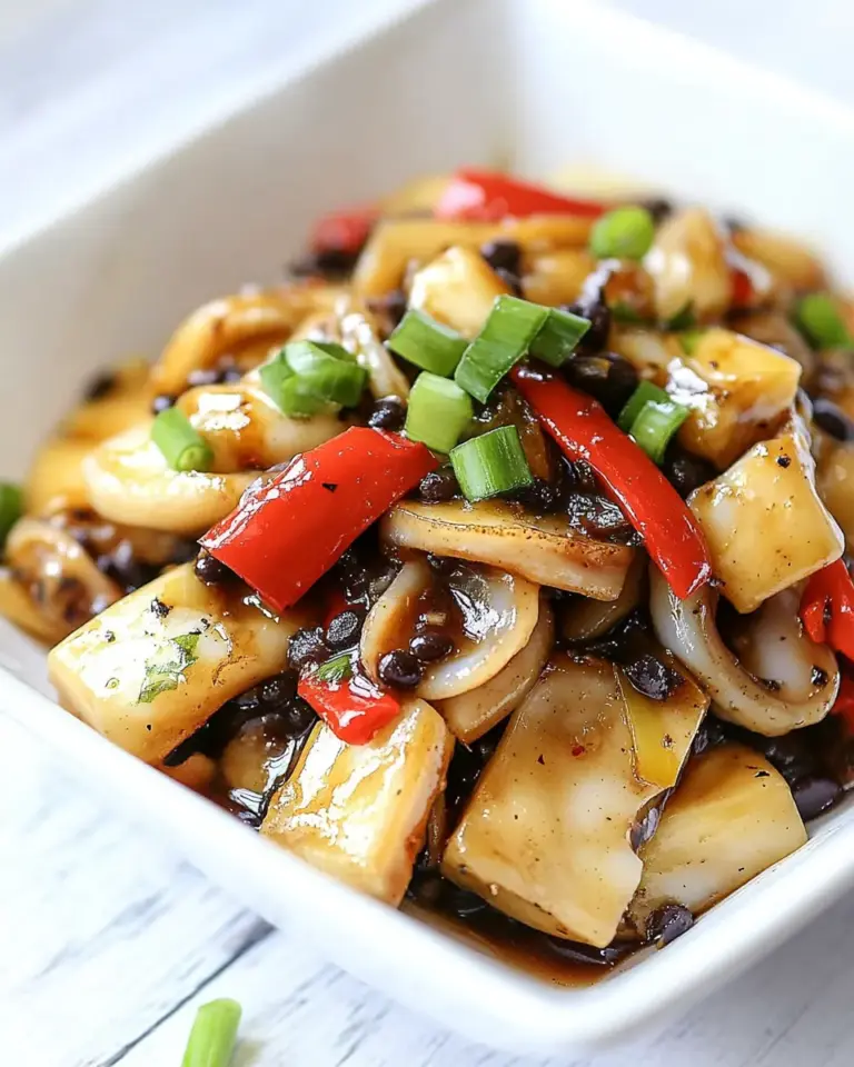 Homemade Squid with Black Bean Sauce photo