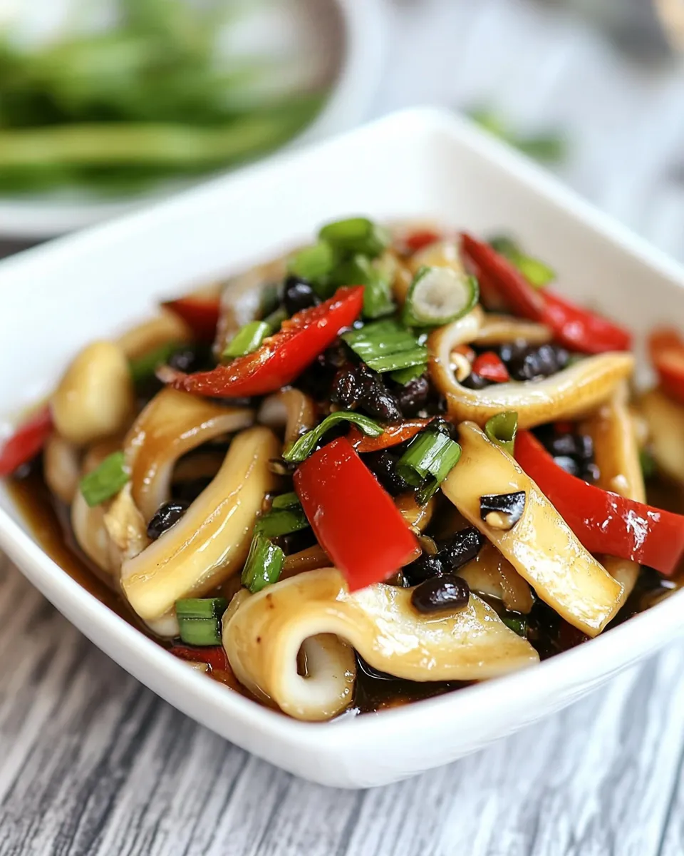 Classic Squid with Black Bean Sauce image