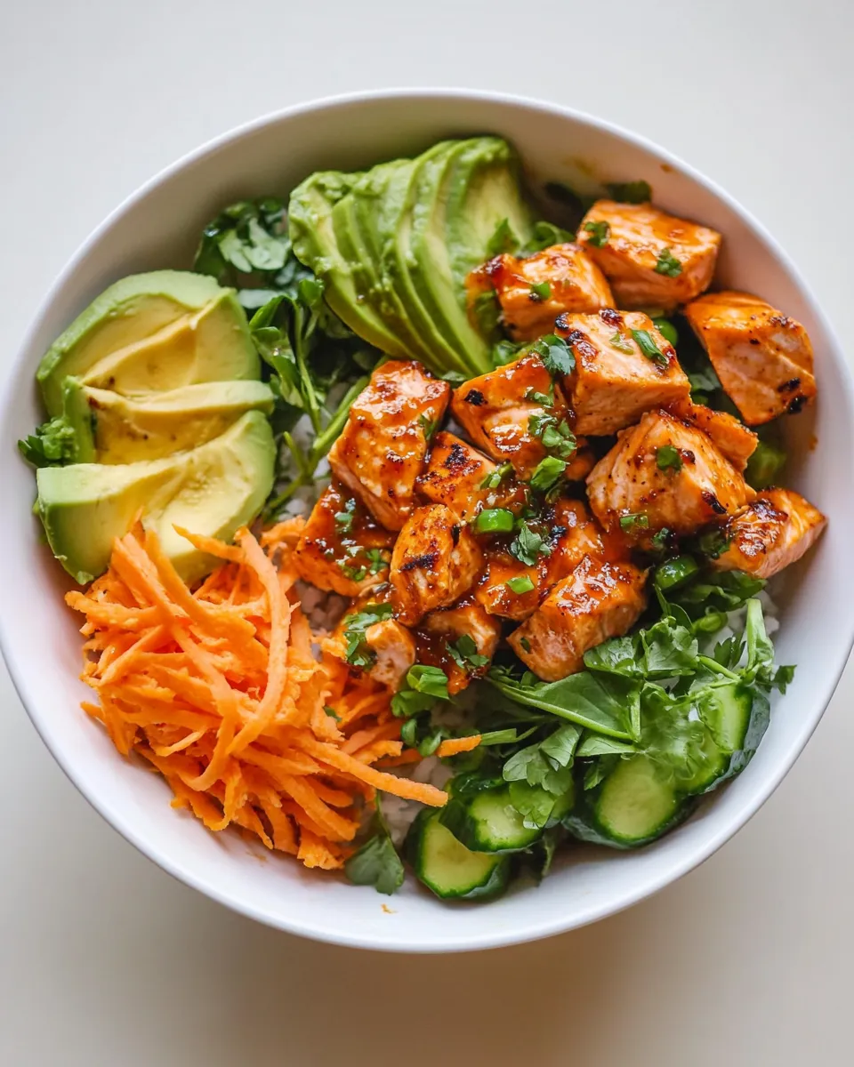 Homemade Sriracha Salmon Power Bowl photo