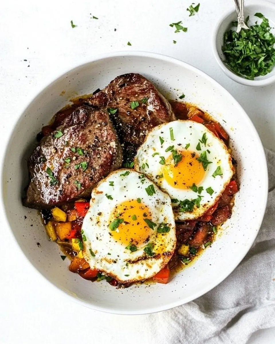 Easy Steak and Eggs Recipe shot
