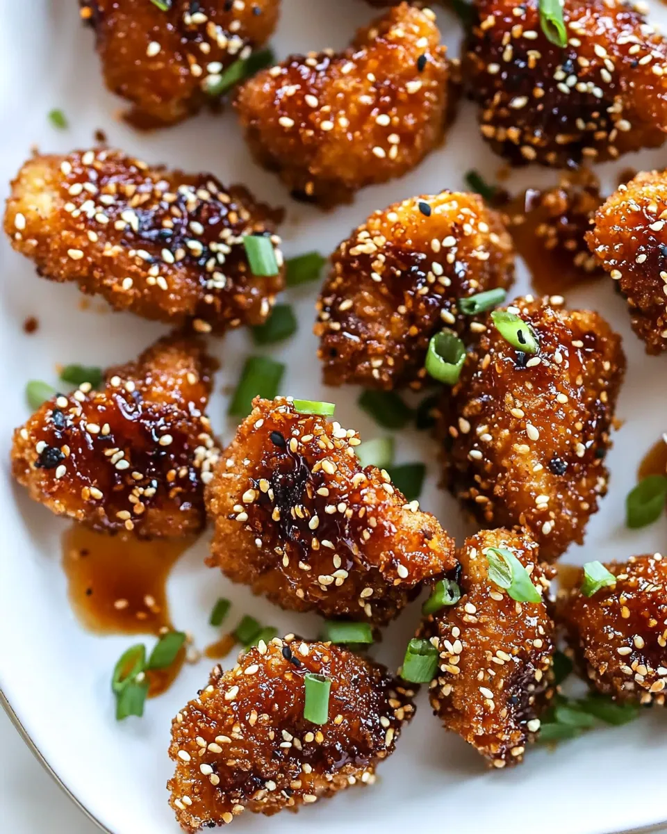 Homemade Sticky Honey Sriracha Chicken Bites photo