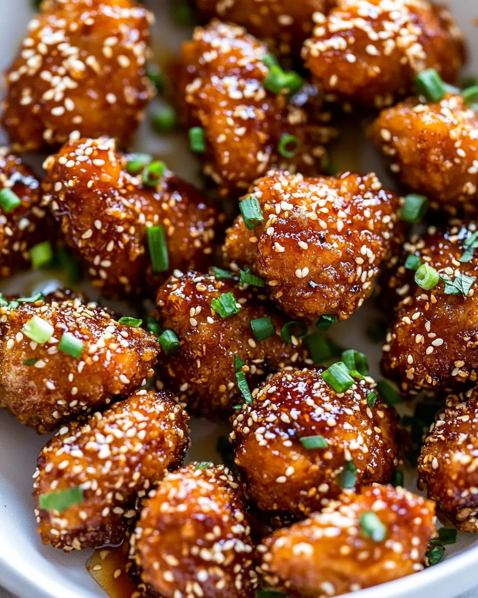 Easy Sticky Honey Sriracha Chicken Bites recipe photo