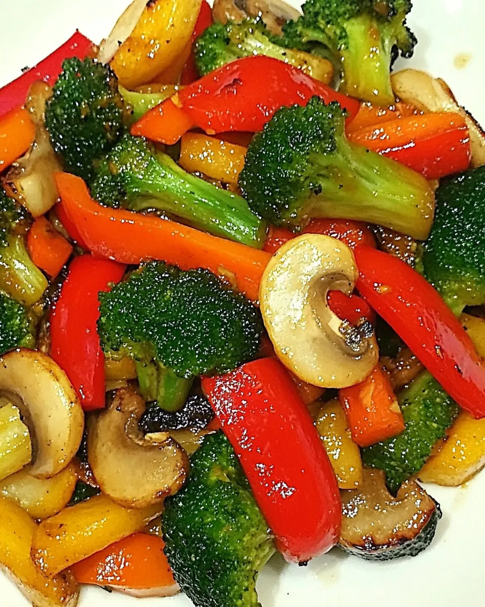Delicious Stir Fry Vegetables shot