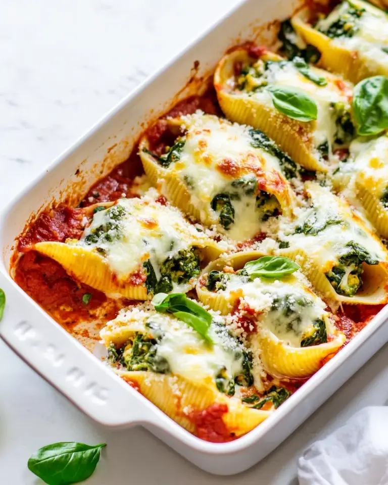 Homemade Stuffed Shells with Spinach photo